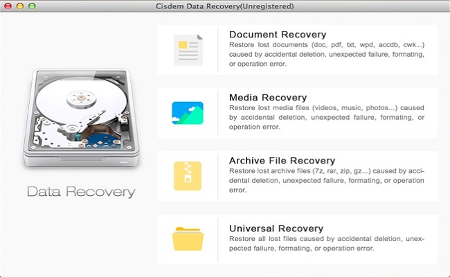 适用于Mac的Mac-Cisdem DataRecovery免费数据恢复软件