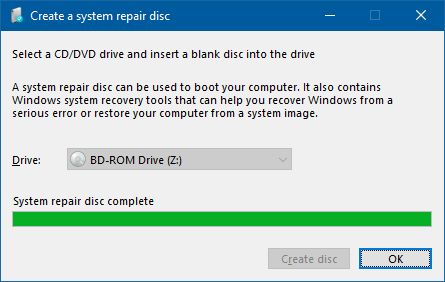 在窗口7中创建系统修复光盘