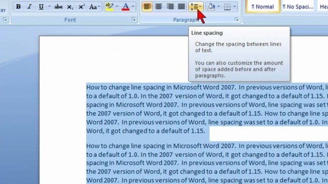 如何更改Microsoft Word中的行间距