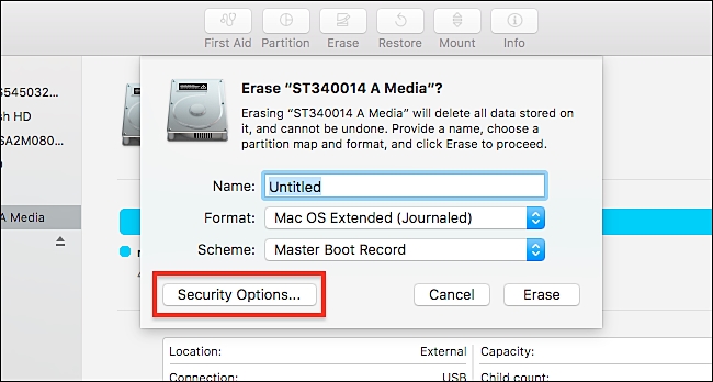 擦除Windows上的硬盘