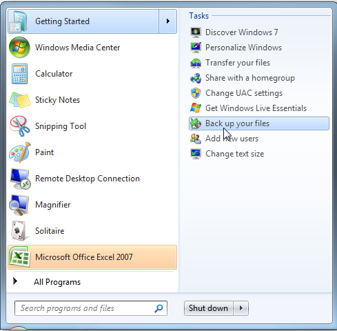 创建系统映像备份