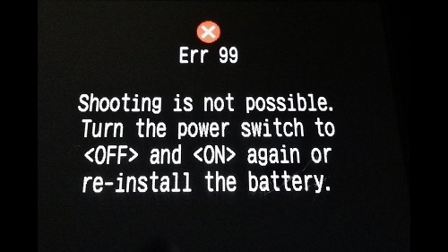 Canon 错误or 99