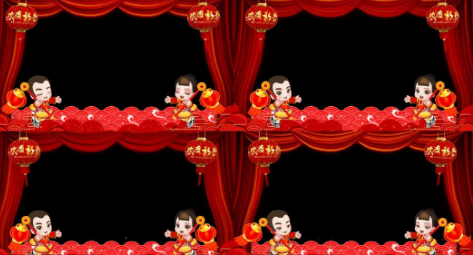 以春节为主题的短视频-导入贺卡视频素材