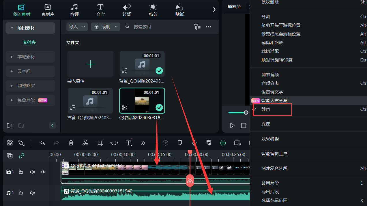 视频消除人声-视频静音处理