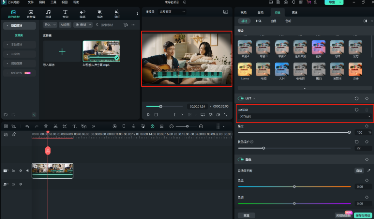 视频暖色调是什么-加载新的LUT