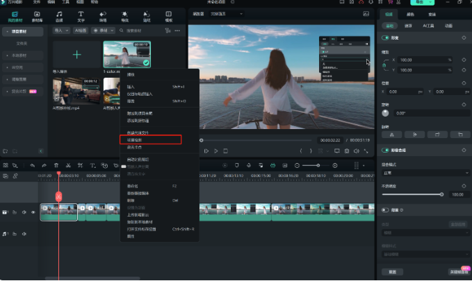 视频剪辑教程自学技巧-场景选项