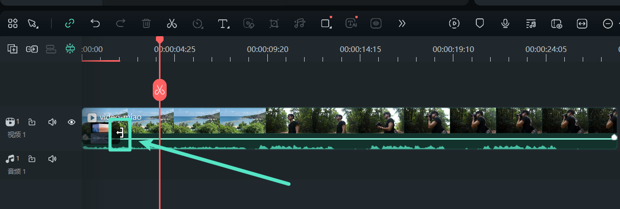 拖动转场调整时长