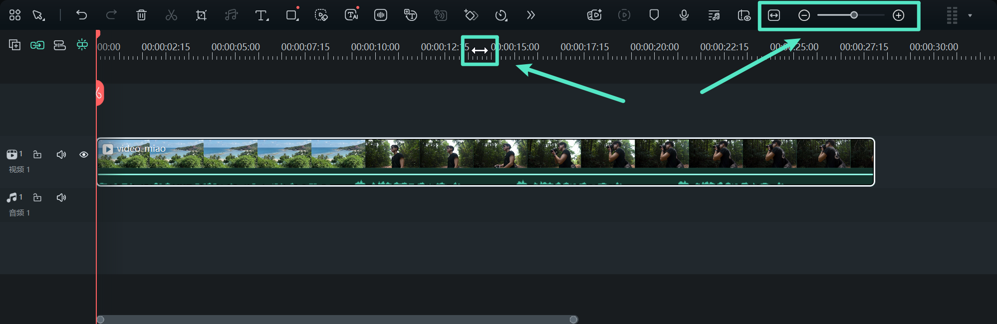 时间线缩放示例图