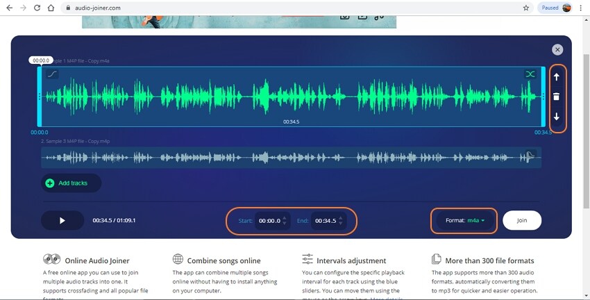 如何在线合并M4A文件