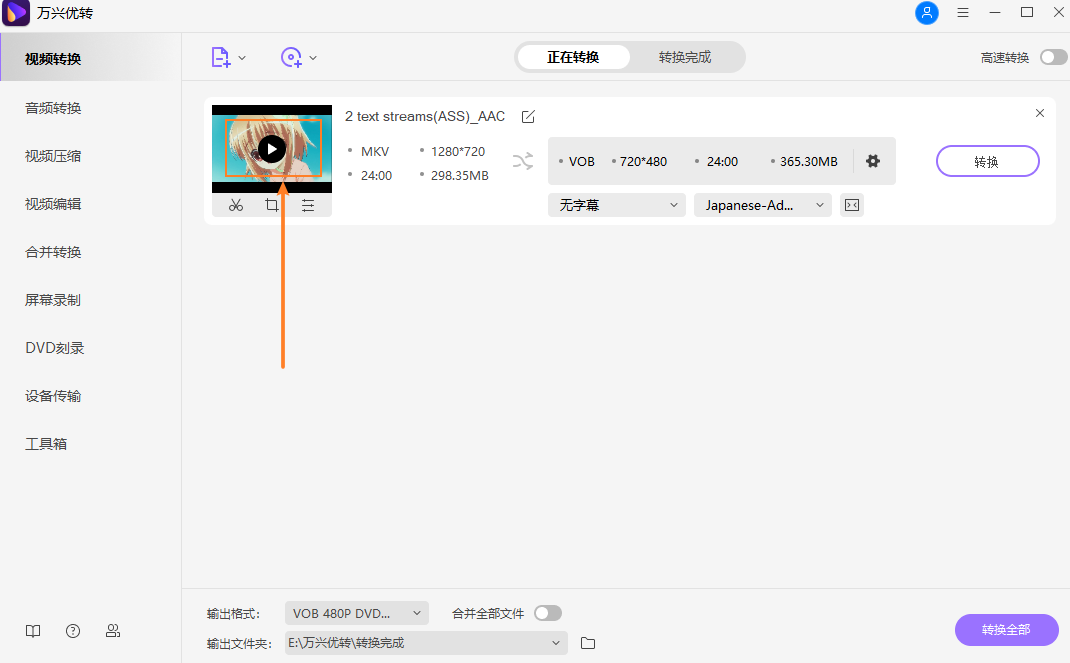 choose output format