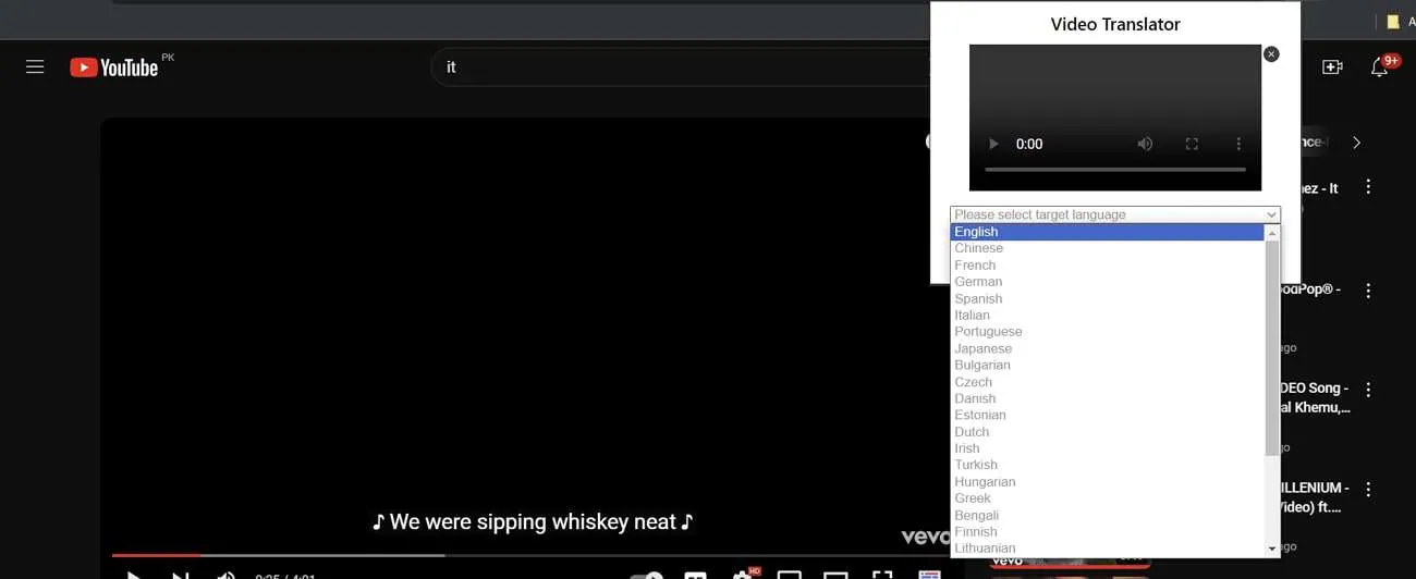 Video Translator-在线视频翻译Chrome扩展
