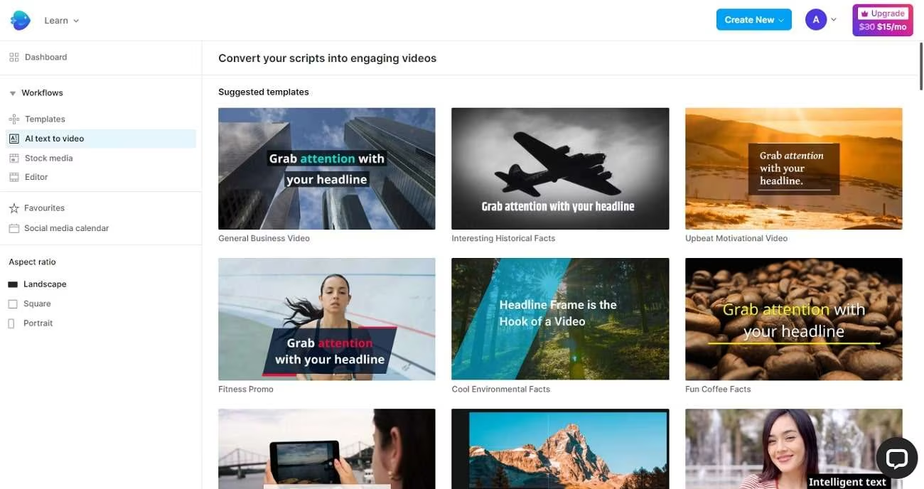 InVideoAI脚本生成视频