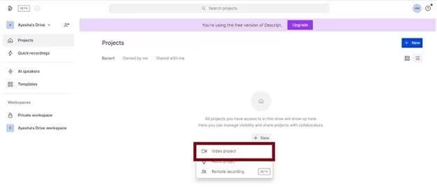Descript 免费视频翻译器使用