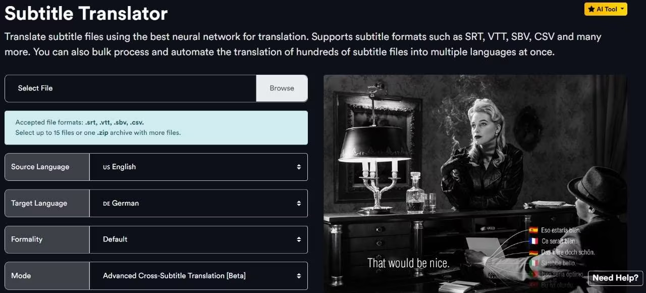 Editing Tools IO视频语言翻译软件