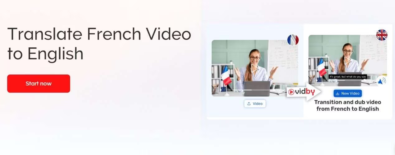Vidby 视频翻译法语软件