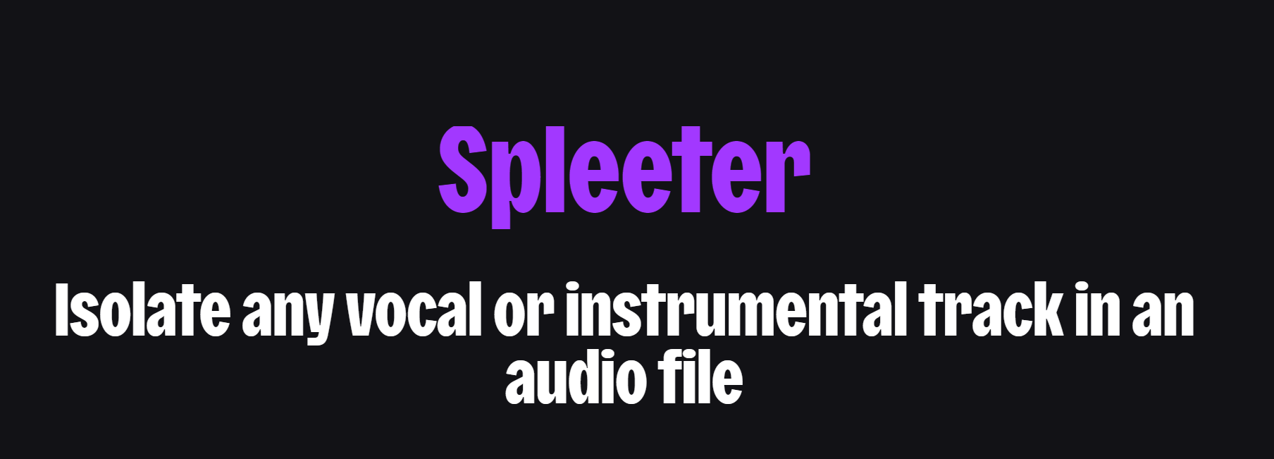 人声分离软件Spleeter