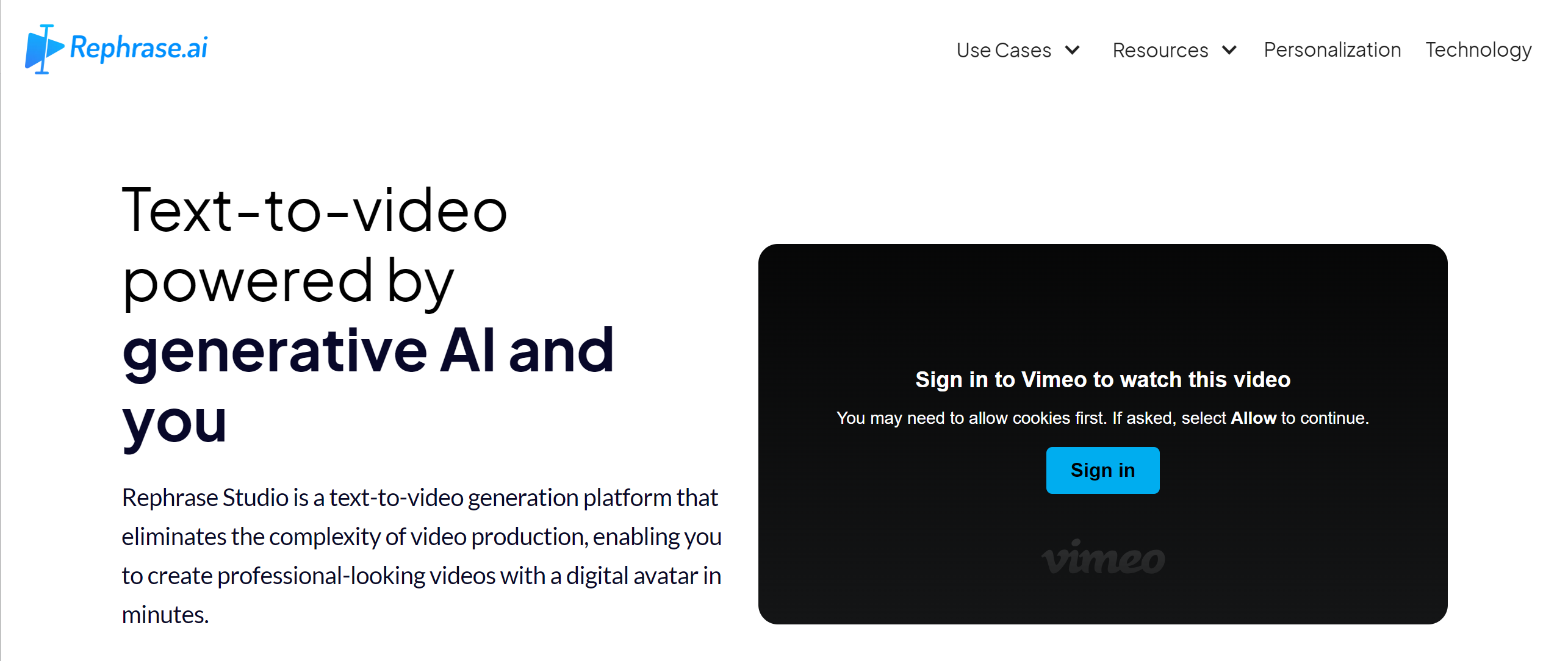 Rephrase.AI：简单三步，打造专业视频