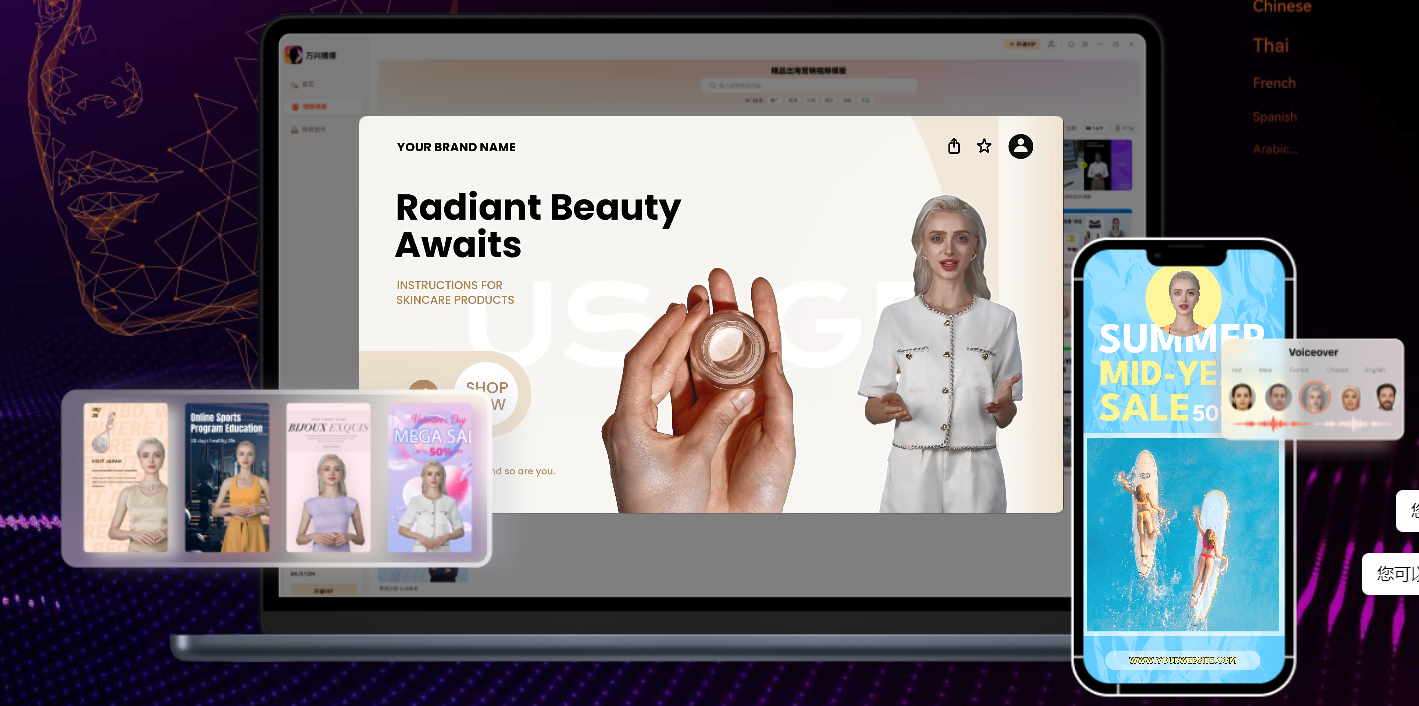 日韩精品久久久久播爆数字人与智影数字人的对比